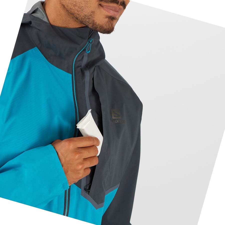 Chaquetas Salomon BONATTI TRAIL WATERPROOF Hombre Azules | MX 3278QMA